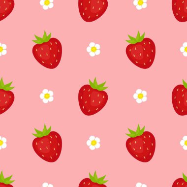 Tatlı çilekli kusursuz desen..