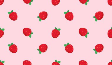 Tatlı çilekli kusursuz desen..