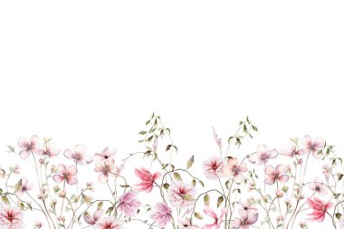 Tasarım için suluboya çiçekler arka plan vektörü.