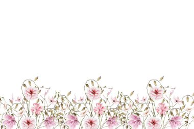 Tasarım için suluboya çiçekler arka plan vektörü.