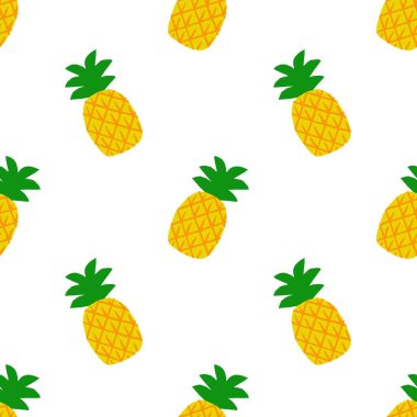 Ananassız desen, tropik olgun meyve.