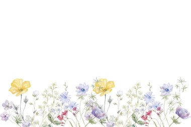 Tasarım için suluboya çiçekler arka plan vektörü.