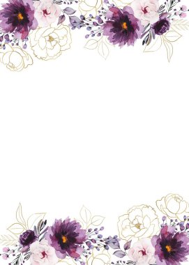 Tasarım için suluboya çiçekler arka plan vektörü.