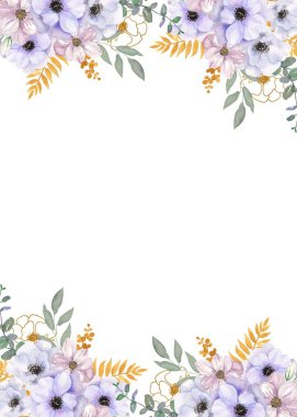 Tasarım için suluboya çiçekler arka plan vektörü.