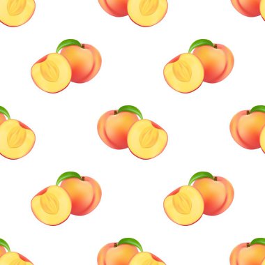 Afişler, kartlar, el ilanları, sosyal medya duvar kağıtları vs. için şeftali desenli kusursuz desen.