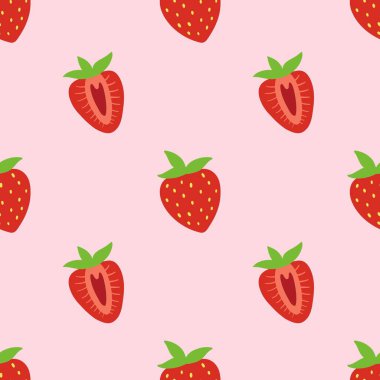 Tatlı çilekli kusursuz desen..