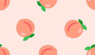 Afişler, kartlar, el ilanları, sosyal medya duvar kağıtları vs. için şeftali desenli kusursuz desen.