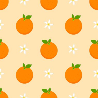 Portakal meyveli kusursuz desen.