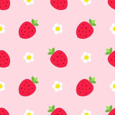 Tatlı çilekli kusursuz desen..