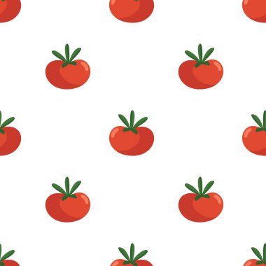 Kırmızı domates vektörü kusursuz desen.