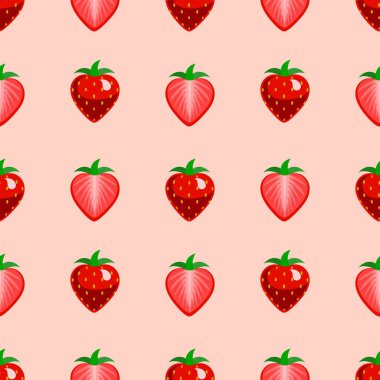 Tatlı çilekli kusursuz desen..