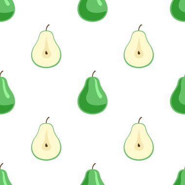 Armutsuz desen. Meyve arkaplanı. Güzel vektör baskısı.