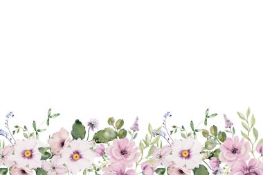 Tasarım için suluboya çiçekler arka plan vektörü.