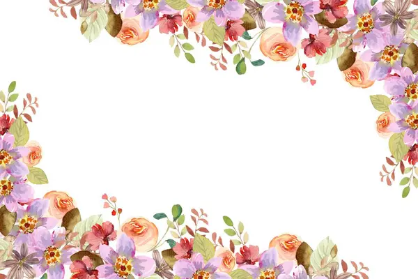 Tasarım için suluboya çiçekler arka plan vektörü.