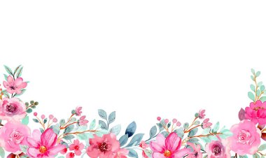 Tasarım için suluboya çiçekler arka plan vektörü.