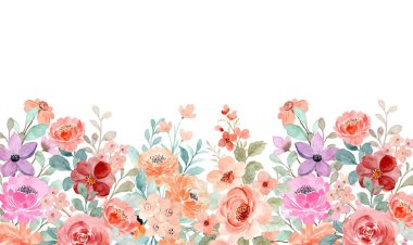 Tasarım için suluboya çiçekler arka plan vektörü.