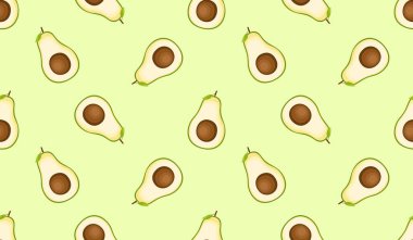 Avokado desenli geometrik dikişsiz. taze avokado deseni.