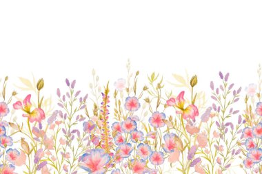 Tasarım için suluboya çiçekler arka plan vektörü.