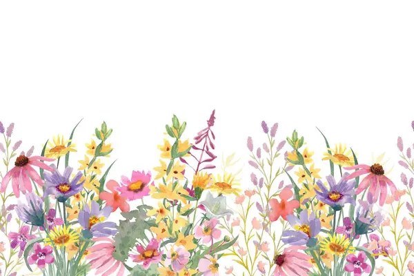 Tasarım için suluboya çiçekler arka plan vektörü.