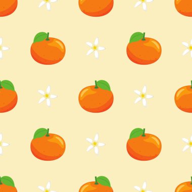 Portakal meyveli kusursuz desen.