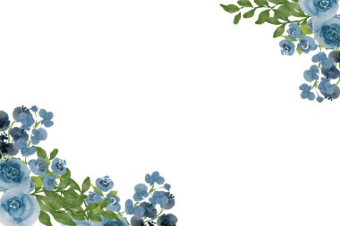 Tasarım için suluboya çiçekler arka plan vektörü.