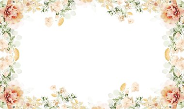 Tasarım için suluboya çiçekler arka plan vektörü.