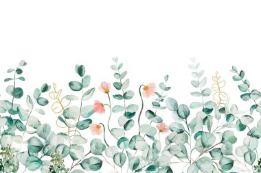 Tasarım için suluboya çiçekler arka plan vektörü.