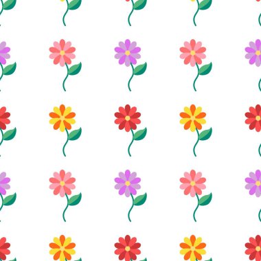 Çiçek vektör desenli illüstrasyon çiçek arkaplanı