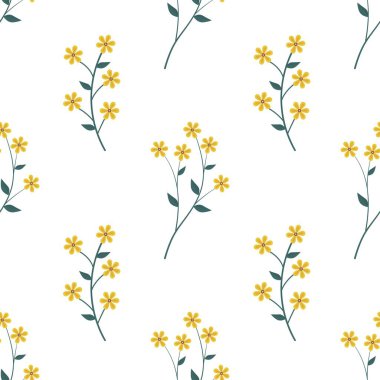 Çiçek vektör desenli illüstrasyon çiçek arkaplanı