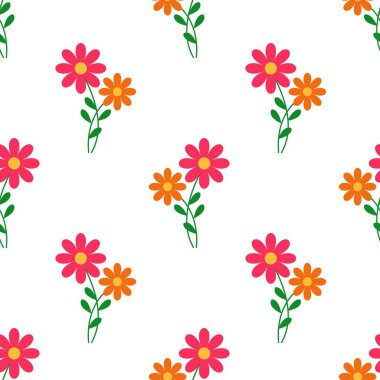 Çiçek vektör desenli illüstrasyon çiçek arkaplanı