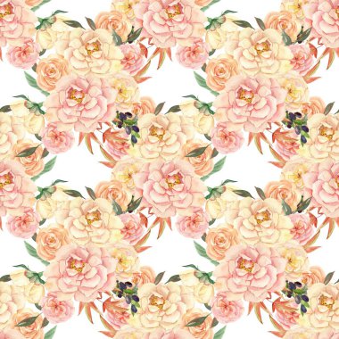 Soyut çiçek açma tasarımı. Çiçeksiz desenli. Grunge, suluboya tarzda çiçek ve bitkilerle özdeşleştirilmiş soyut sanat vektörü.