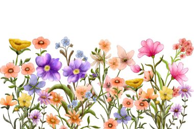 Tasarım için suluboya çiçekler arka plan vektörü.