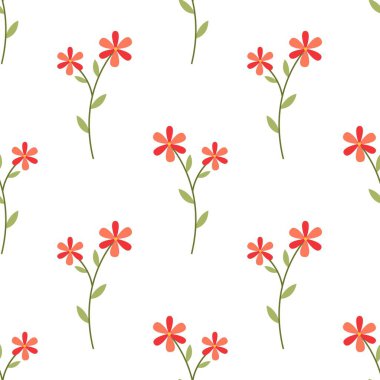 Çiçek vektör desenli illüstrasyon çiçek arkaplanı