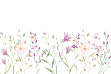 Tasarım için suluboya çiçekler arka plan vektörü.