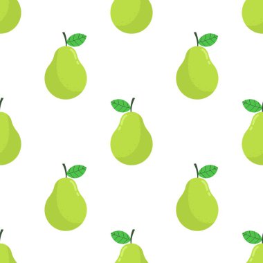 Armutsuz desen. Meyve arkaplanı. Güzel vektör baskısı.