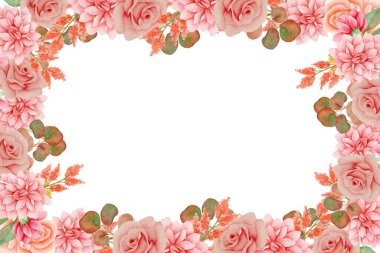 Tasarım için suluboya çiçekler arka plan vektörü.