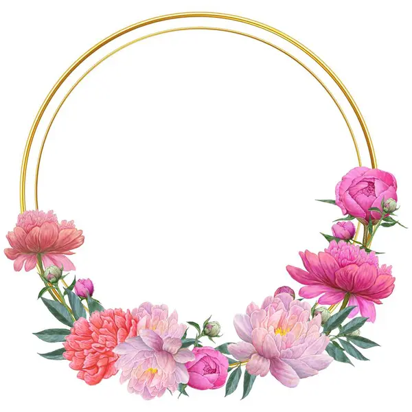 suluboya çiçekler tasarım için çerçeve vektörü.