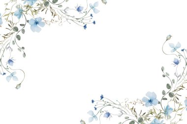 Tasarım için suluboya çiçekler arka plan vektörü.