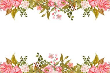 Tasarım için suluboya çiçekler arka plan vektörü.