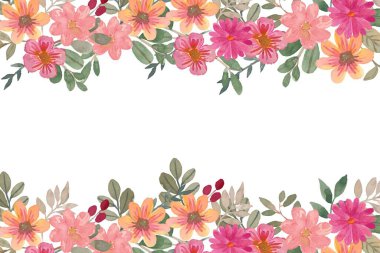 Tasarım için suluboya çiçekler arka plan vektörü.