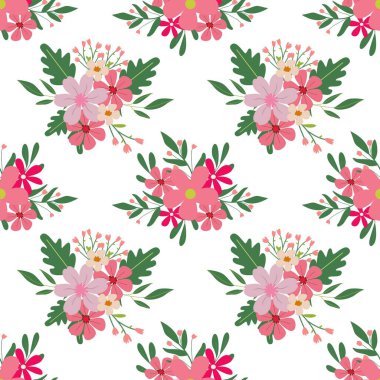 Çiçeksiz vektör desenli illüstrasyon çiçek arkaplanı