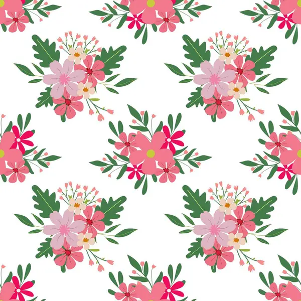 Çiçeksiz vektör desenli illüstrasyon çiçek arkaplanı