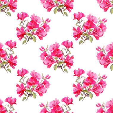 Çiçeksiz vektör desenli illüstrasyon çiçek arkaplanı