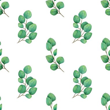 Watercolor floral seamless pattern vector for design.