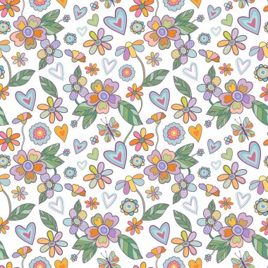 Çiçek desenli harika, pürüzsüz desen.