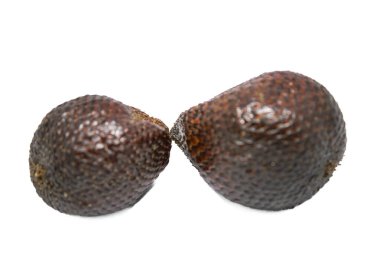 Beyaz arkaplanda tatlı yılan meyvesi (salak) izole