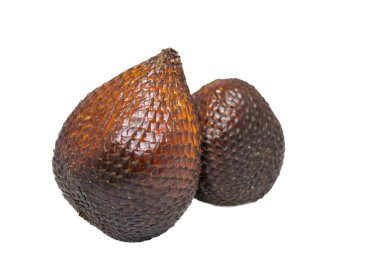 Beyaz arkaplanda tatlı yılan meyvesi (salak) izole