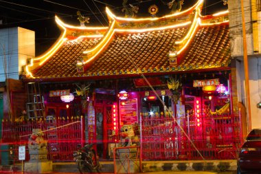 Indonesia,Solo - January 1,2000 : Tien Kok Sie Temple is a place of worship for Chinese people located near Pasar Gede, Solo City. clipart