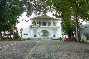 Indonesia,Solo - December 12,2024 : Vasternburg Fort is a Dutch heritage fort that is now a tourist attraction,located in the city of Surakarta, Indonesia. This fort was built in 1745. clipart