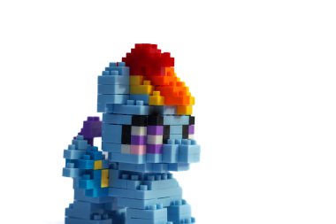 3d at yapbozu izole edilmiş beyaz arkaplan